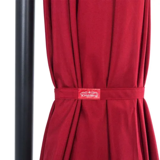 Parasol Mali with LED lighting, pivoting red - Ø 3.3m