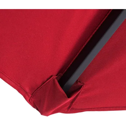 Parasol Mali with LED lighting, pivoting red - Ø 3.3m
