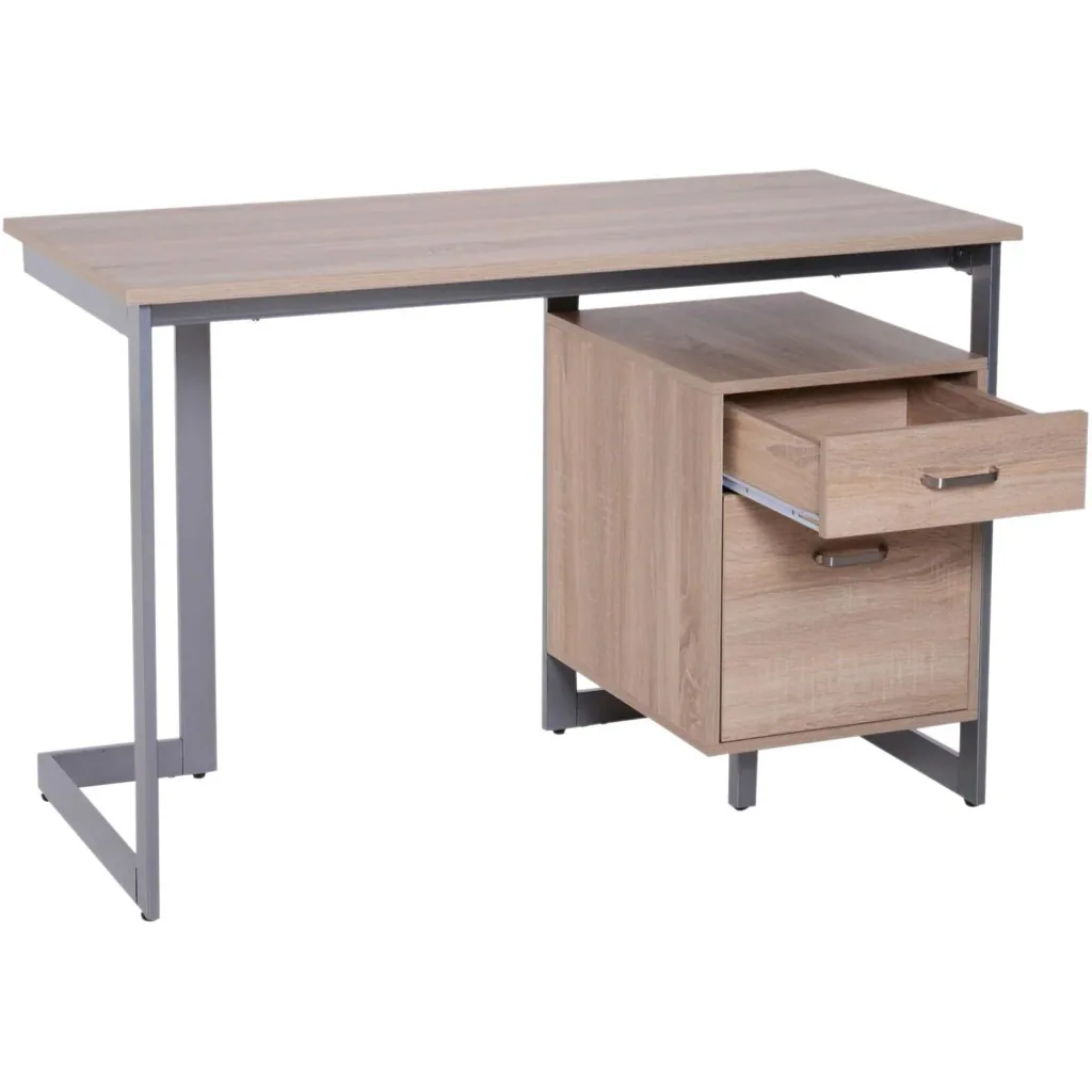 Computer table PC table desk work table office table 2 x drawer 120 x 58 x 76 cm
