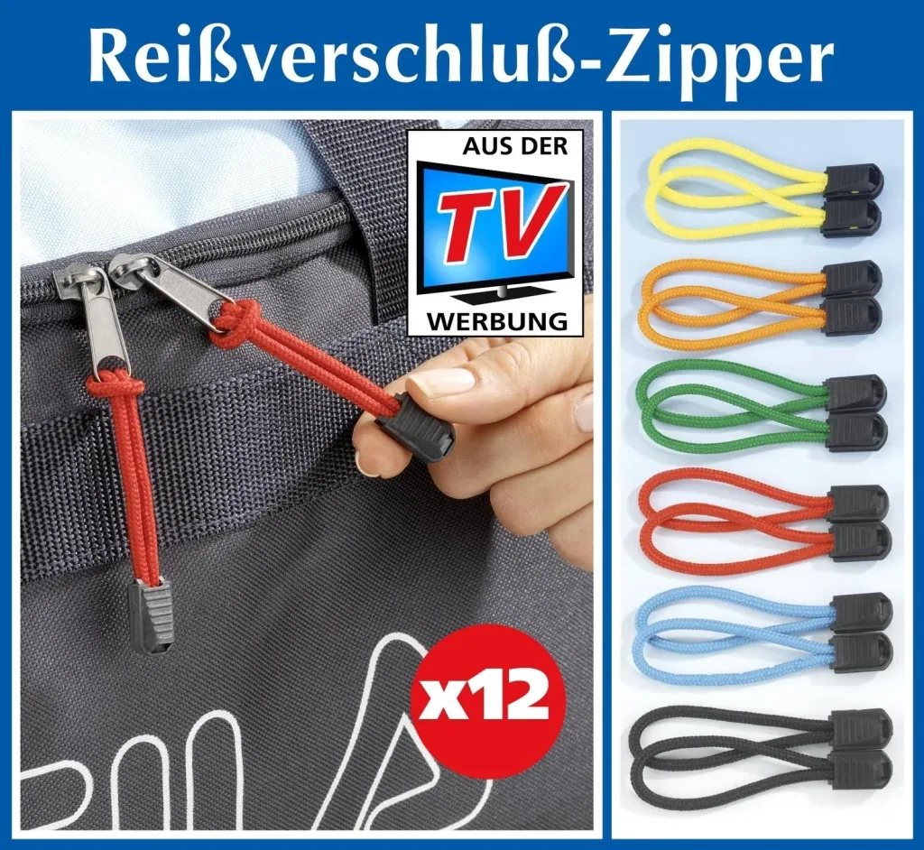 Zipper pullers, 12 pieces