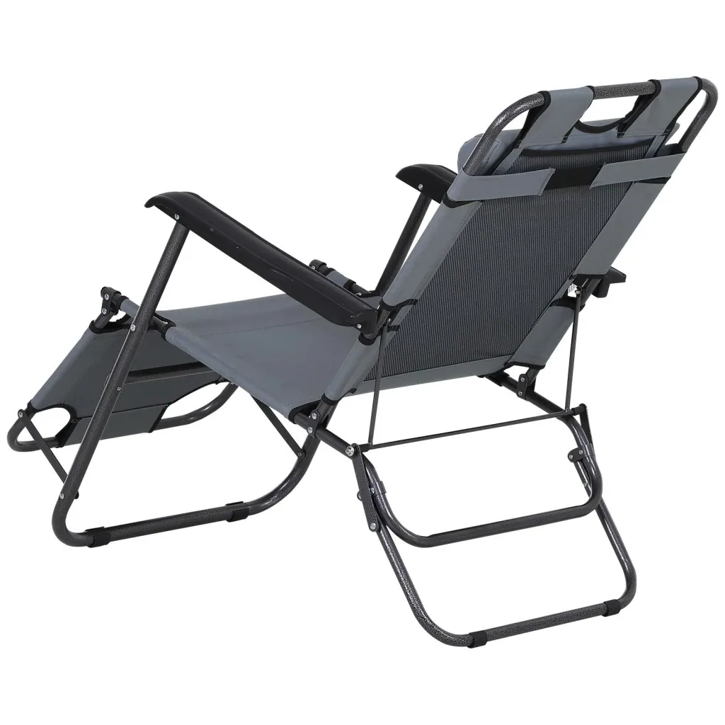 Sun lounger with pillow