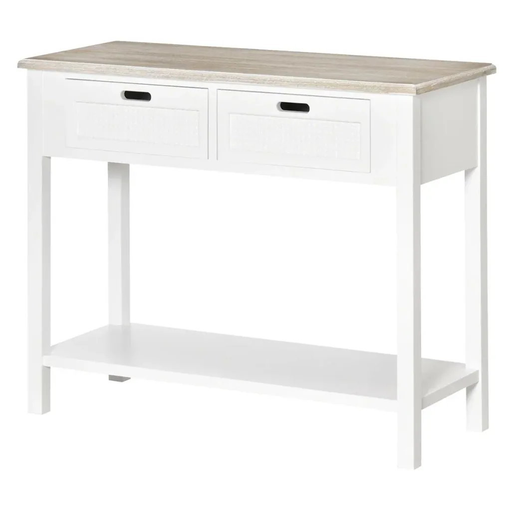 Console table with 2 drawers 100 cm x 40 cm x 80 cm