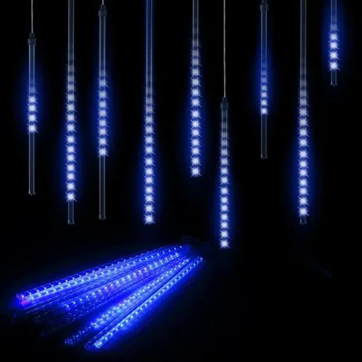 Christmas light chain for indoors and outdoors - diamond blue