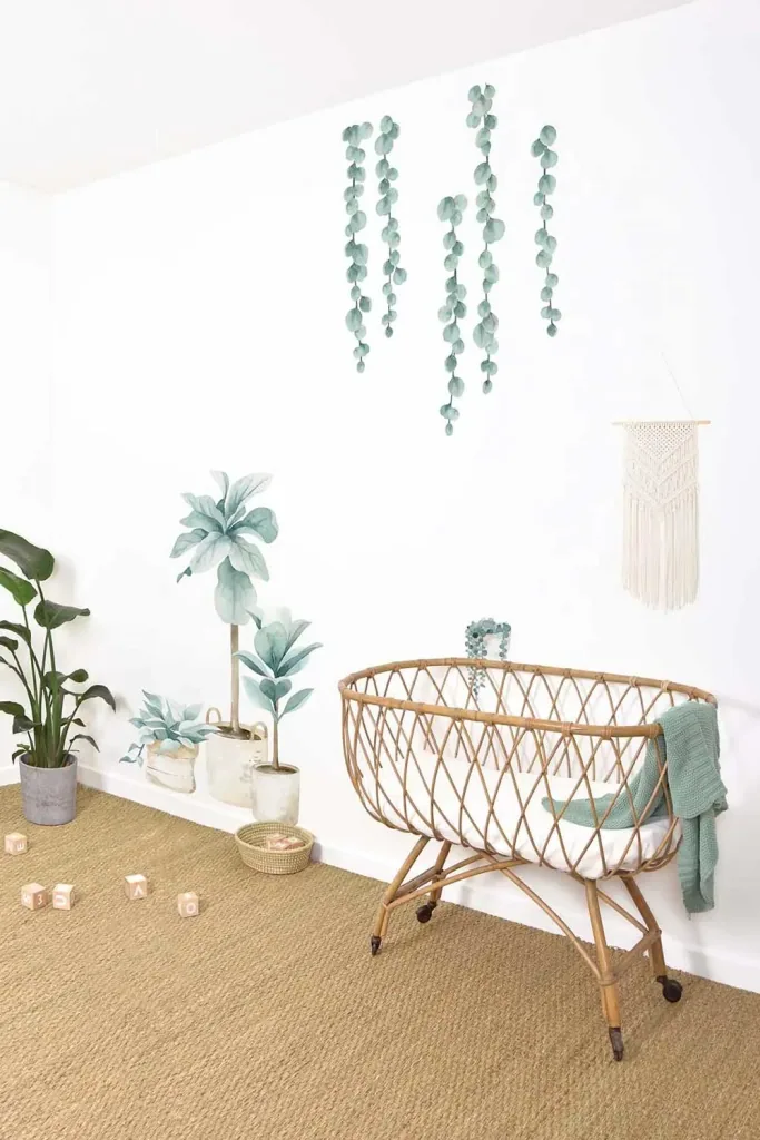 Lilipinso muursticker eucalyptusranken zachtgroen