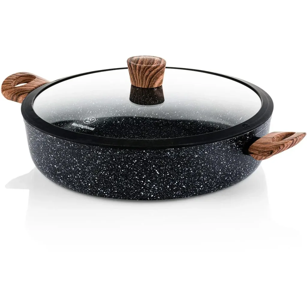 NL Frying pan Black Marble Wood - 32 cm