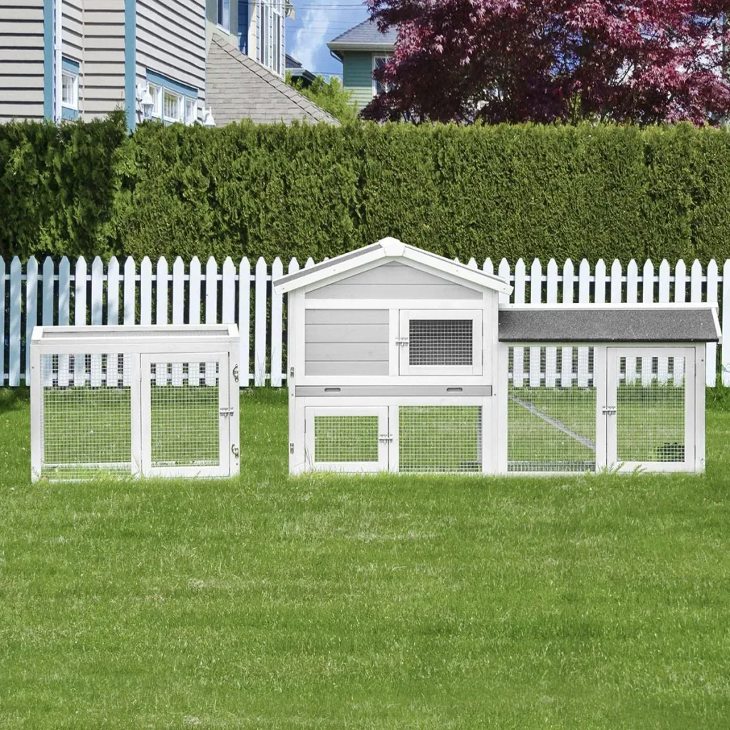 Rabbit stall 227 cm x 53 cm x 85 cm