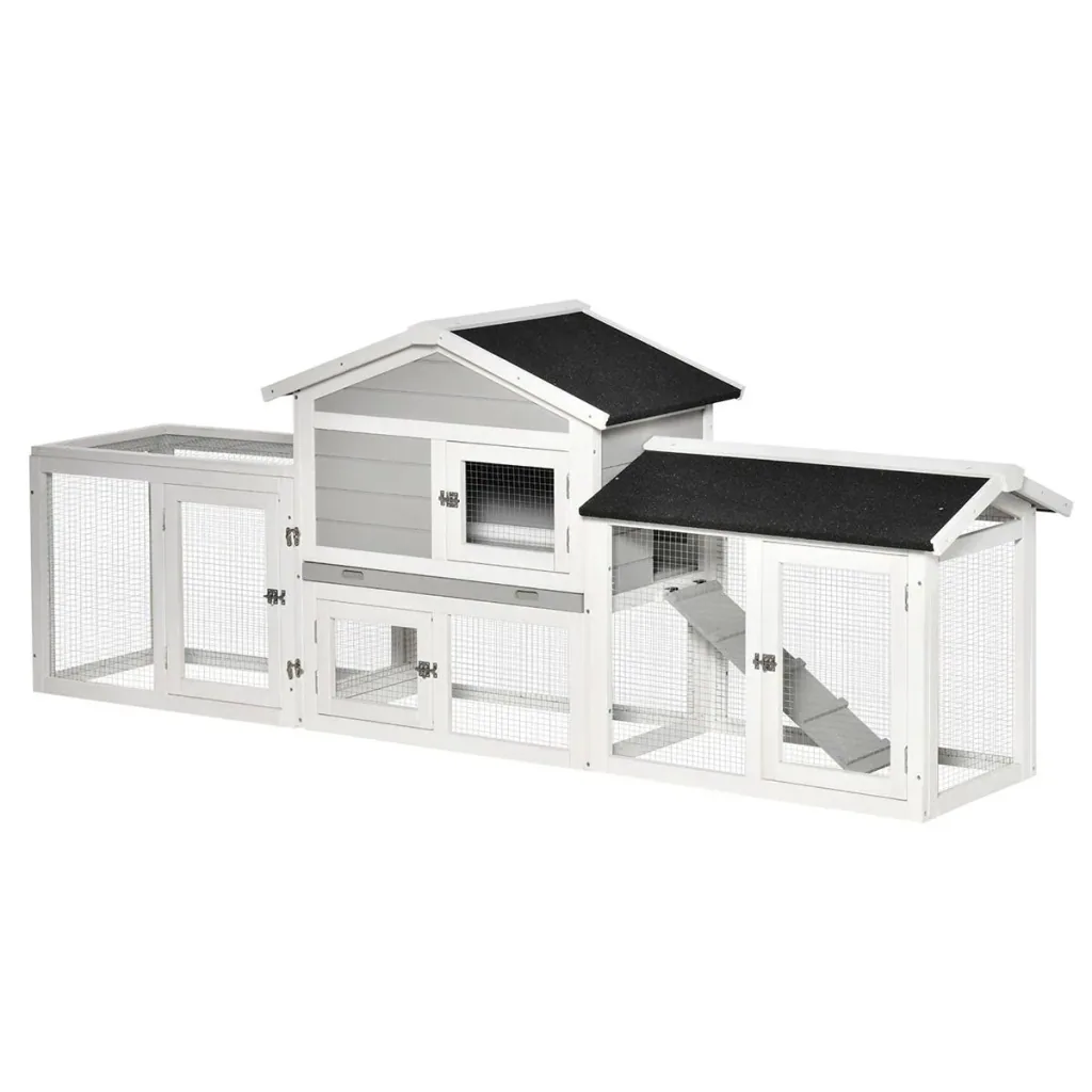 Rabbit stall 227 cm x 53 cm x 85 cm