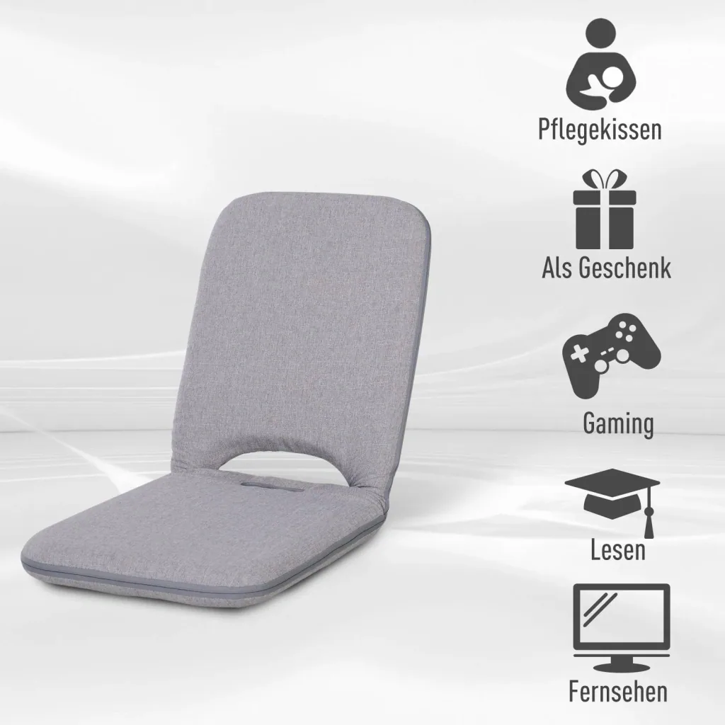 Seat cushion with adjustable backrest