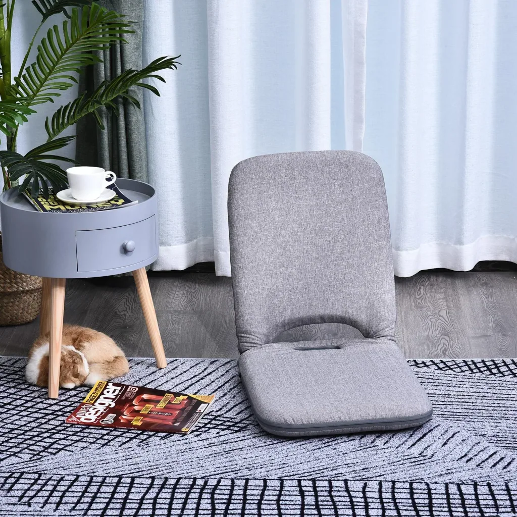 Seat cushion with adjustable backrest