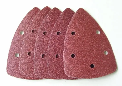 Sanding triangles 140 x 140 x 8 mm, grain 80, 5 pieces