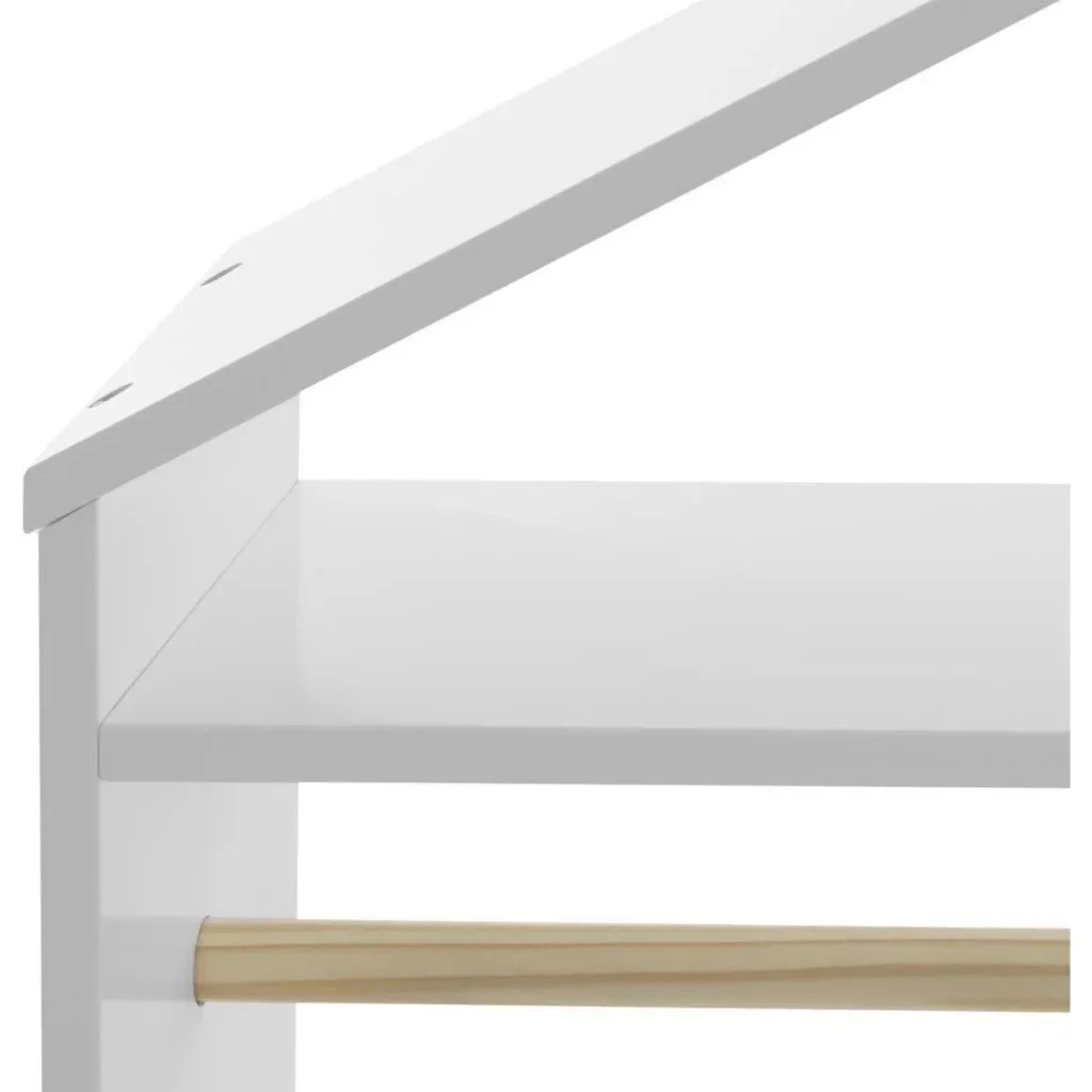 Clothes rack on wheels - 120 x 80.5 x 36 cm - White