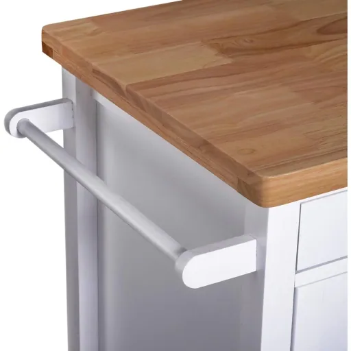 Serving trolley kitchen trolley rolling trolley with drawer easy-care white