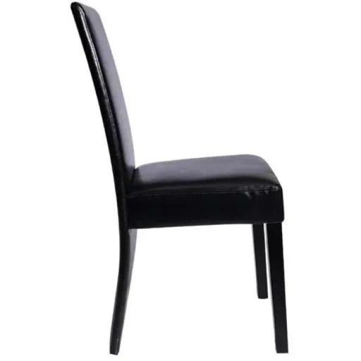 Dining room chairs 2-seater faux leather black