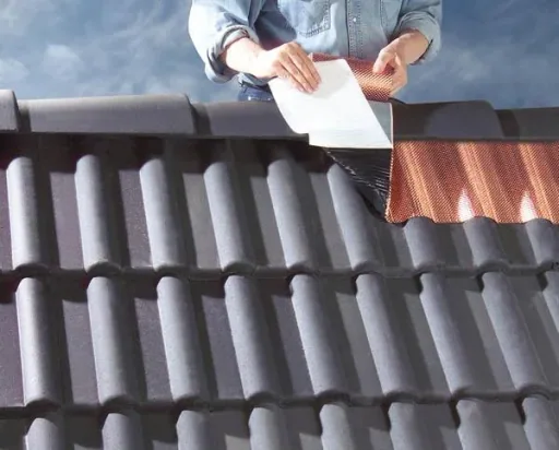 Roof cleaning tape, 5 meter roll, textured copper tape.