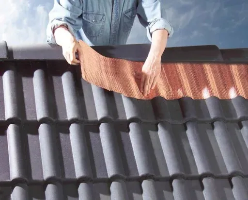 Roof cleaning tape, 5 meter roll, textured copper tape.