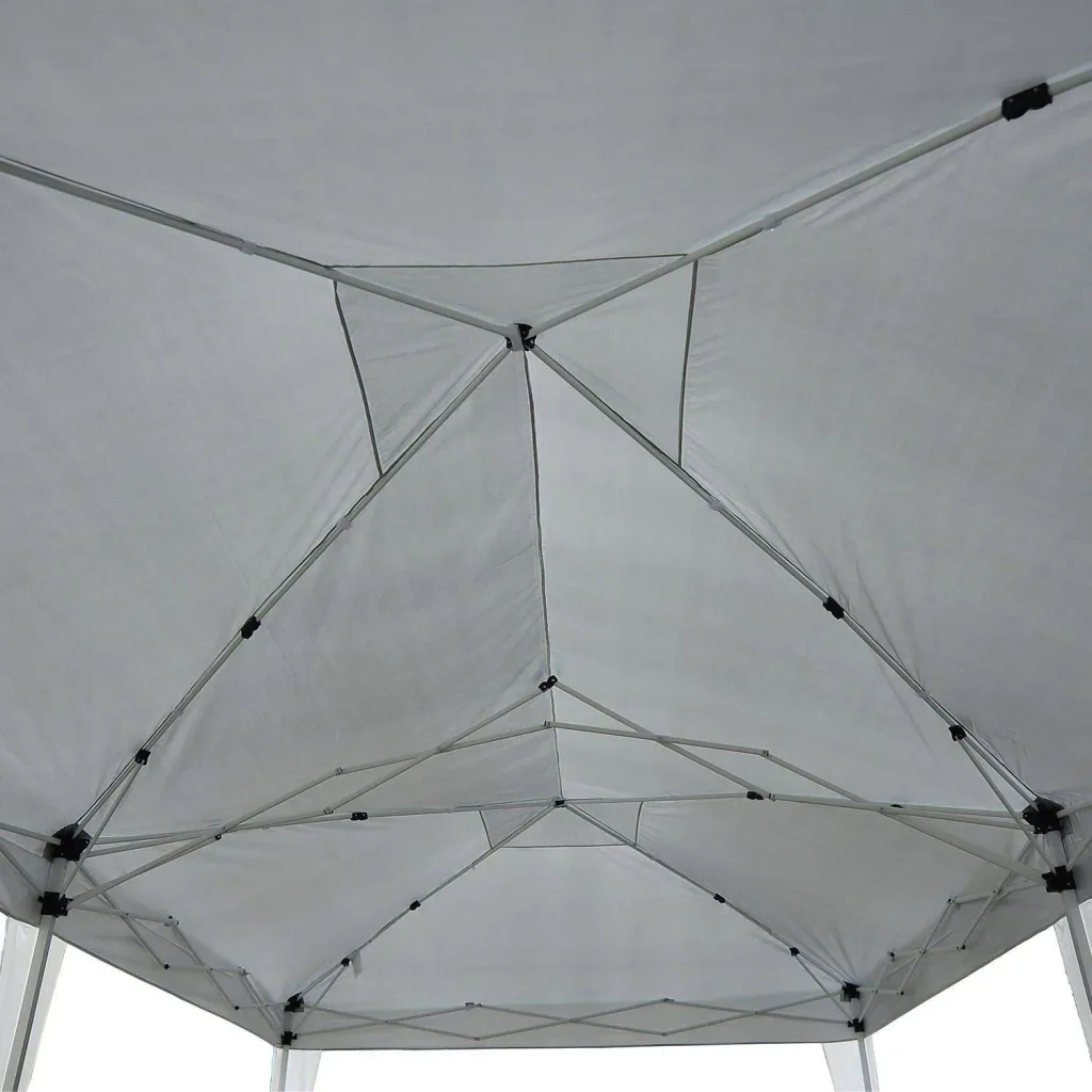 3x6 m folding gazebo party tent garden tent including 6 side panels white