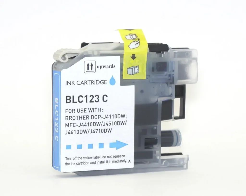 Printer cartridge for Brother LC123C08 Cyan