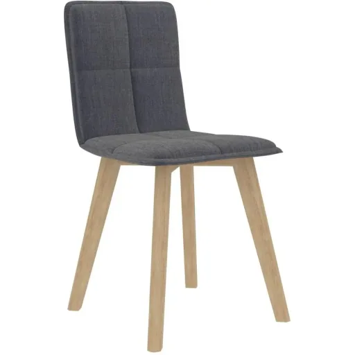 Dining room chairs 2-seater fabric dark grey