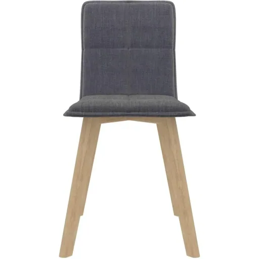 Dining room chairs 2-seater fabric dark grey