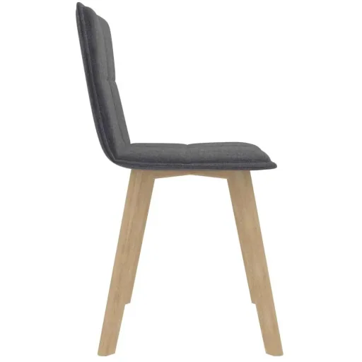 Dining room chairs 2-seater fabric dark grey