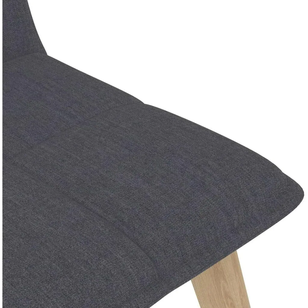 Dining room chairs 2-seater fabric dark grey