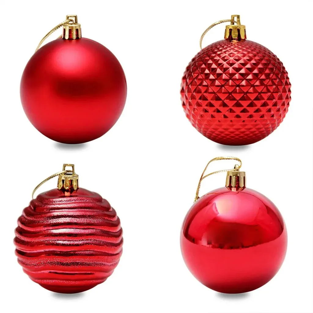 Christmas tree decorations - Christmas tree decorations red 66 pieces