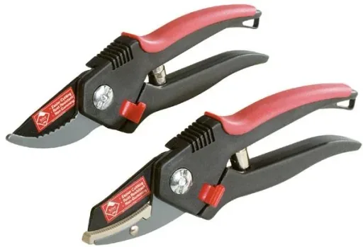 Anvil garden shears + bypass garden shears in a set