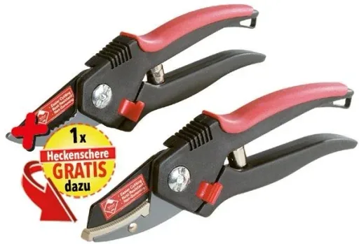 Anvil garden shears + bypass garden shears in a set