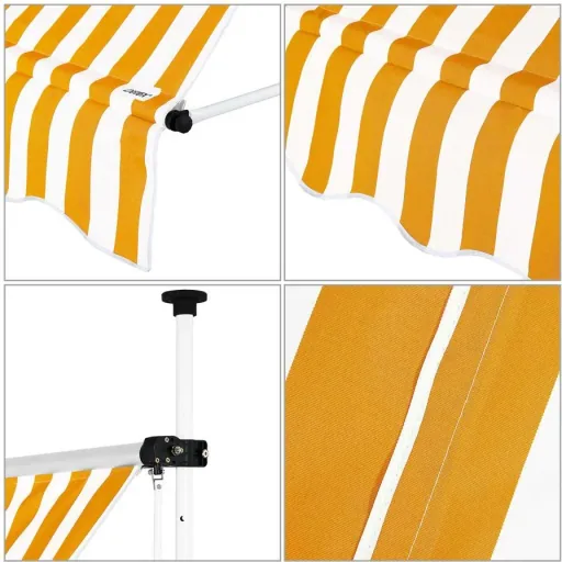 Clamp awning blue/white 200cm