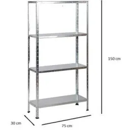 Storage rack / shelf solid 50 galvanized - 200 kg load capacity - 150x75x30 cm
