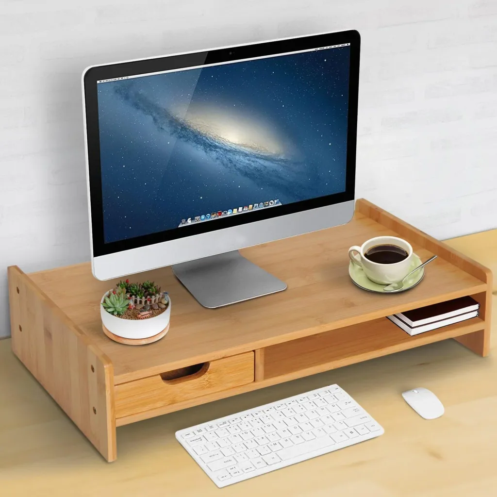Monitor stand with drawer