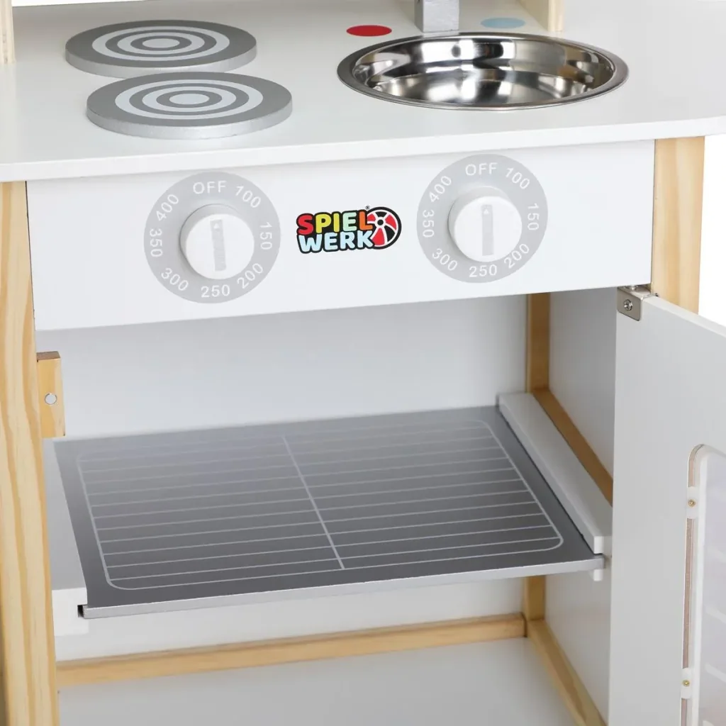 Wooden play kitchen including accessories 57x29.5x77cm