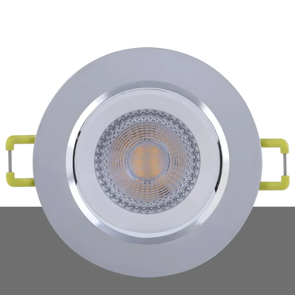 Swiveling recessed spotlight