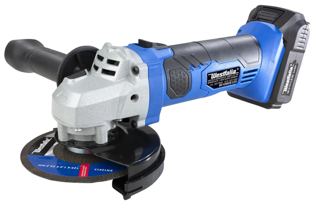 Cordless angle grinder 18 Volt W18WS125 including battery and charger