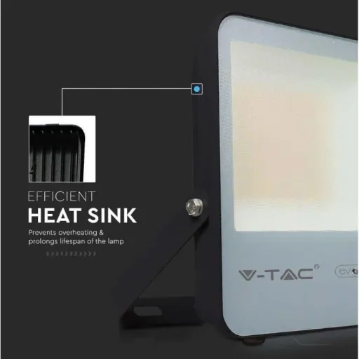 VT-100185 LED Floodlight - 100 W - 13700 Lm - 6400K - Black - Extra Efficient
