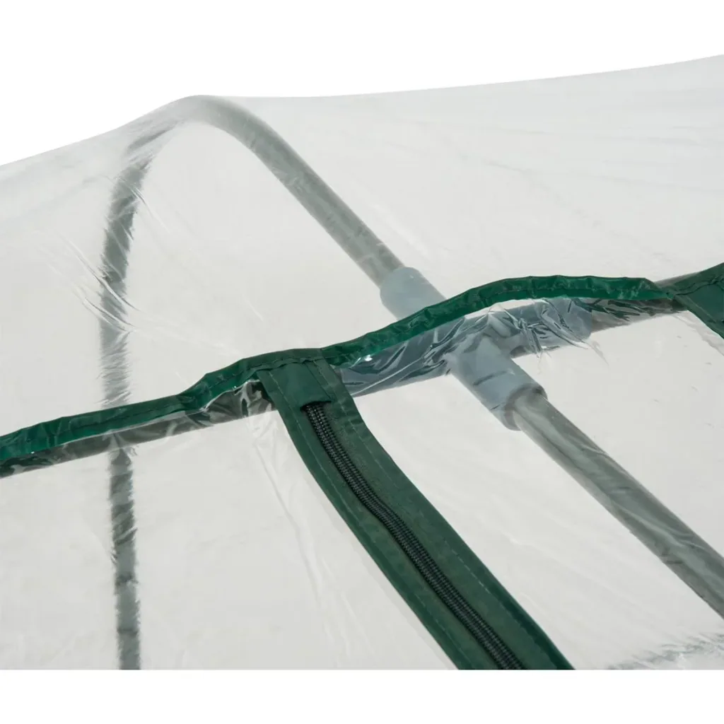 Polytunnel with 4 doors transparent/dark green