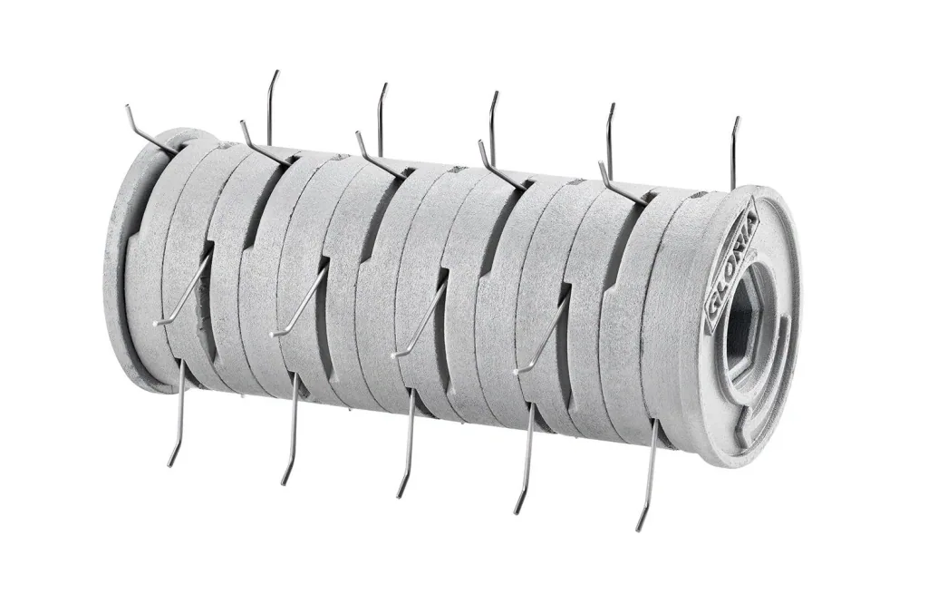 Lawn aerator roller “Multibrush, stainless steel