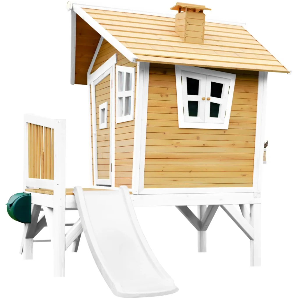 Robin Playhouse Brown/White - White Slide