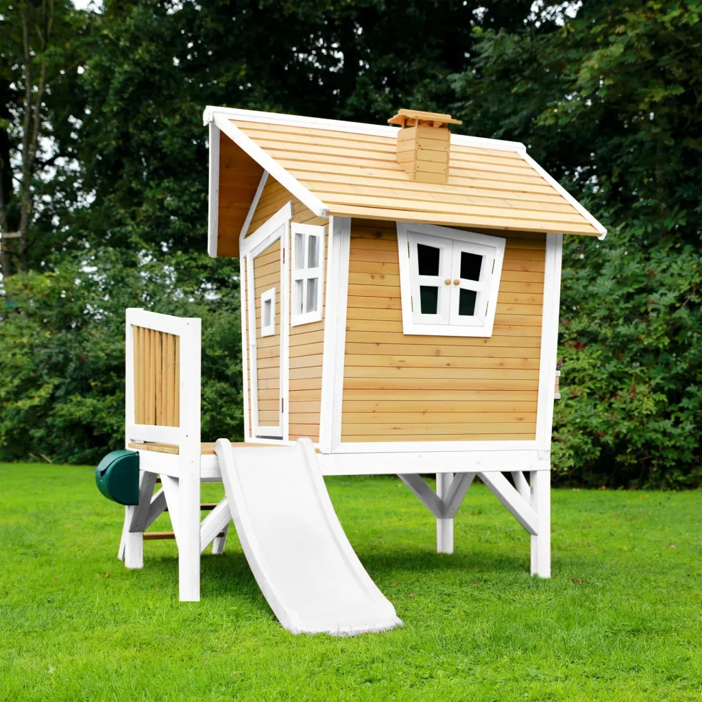 Robin Playhouse Brown/White - White Slide