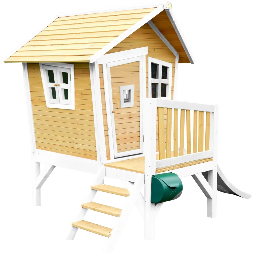 Robin Playhouse Brown/White - White Slide