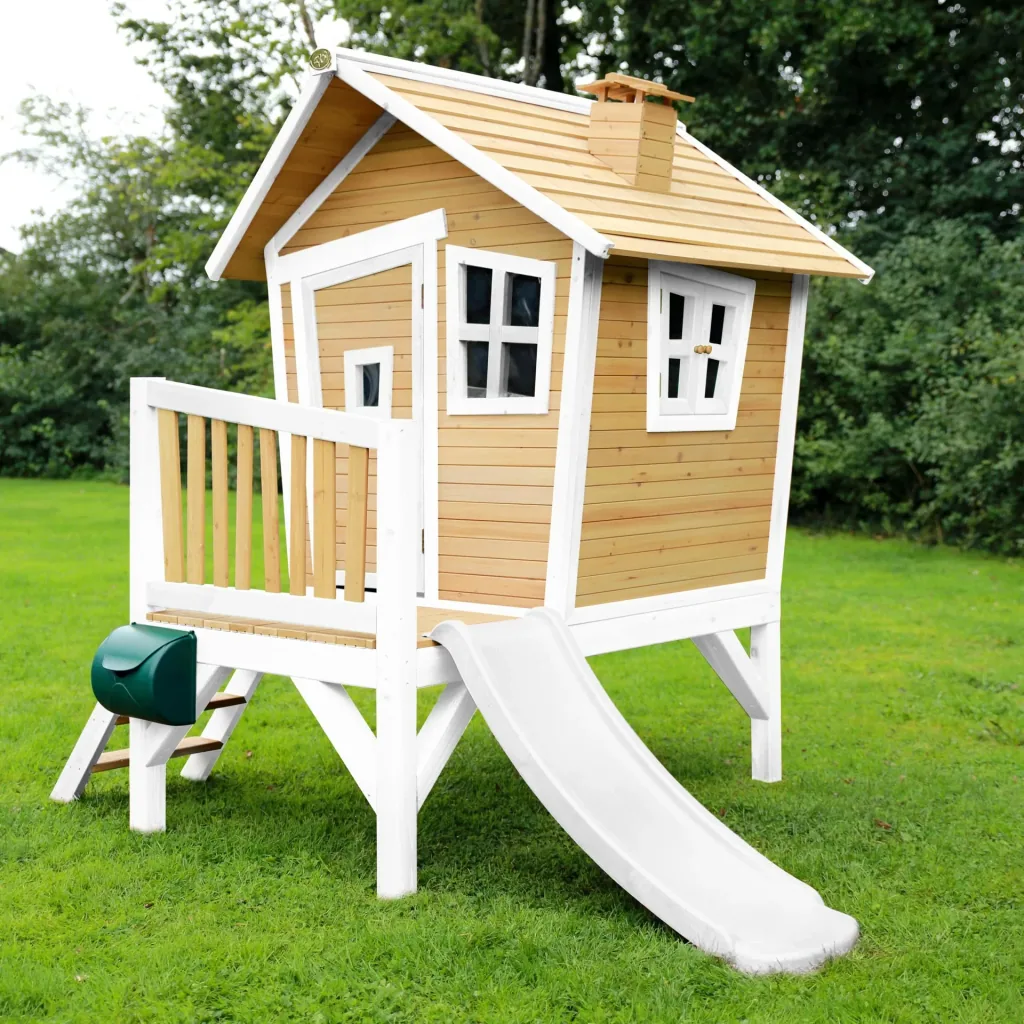 Robin Playhouse Brown/White - White Slide