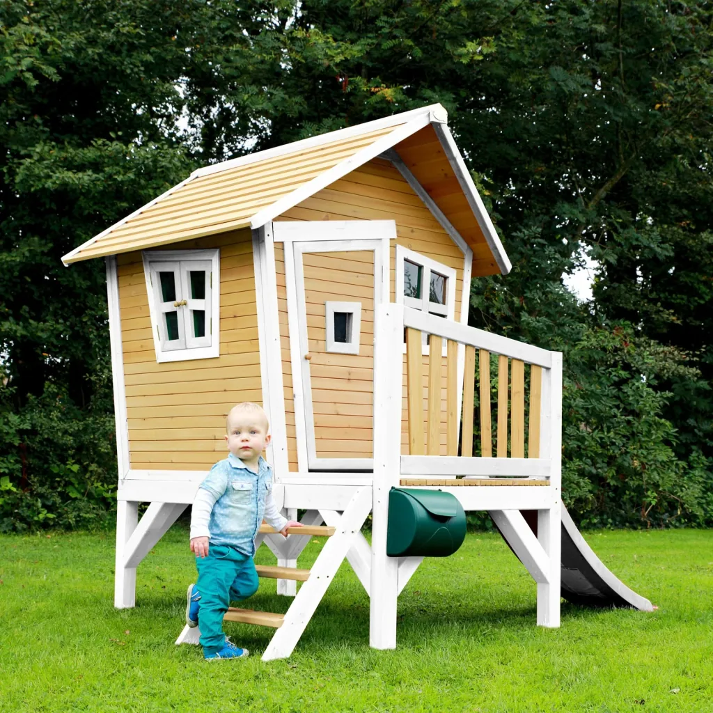 Robin Playhouse Brown/White - White Slide