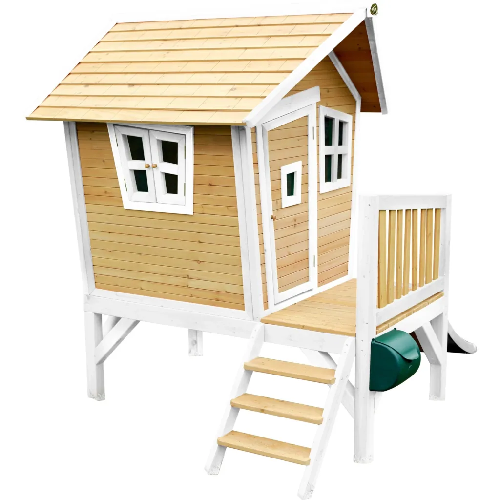 Robin Playhouse Brown/White - White Slide