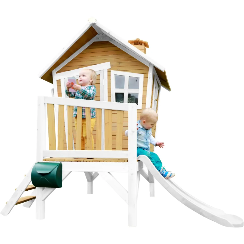 Robin Playhouse Brown/White - White Slide