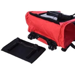 2-in-1 dog trolley transport bag carrying bag animals backpack trolley red
