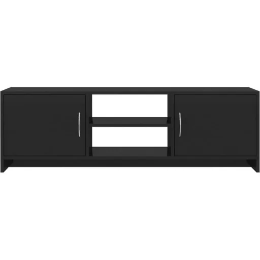 TV cabinet 120x30x37.5 cm chipboard high-gloss black