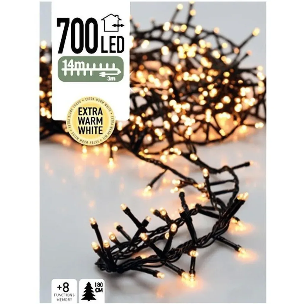 2x Christmas tree lights 14 meters warm white - 700LED for indoor and outdoor use