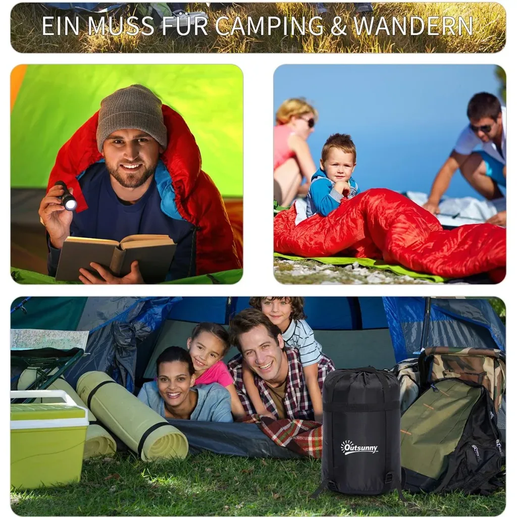 Sleeping bag with carrying bag blue/grey