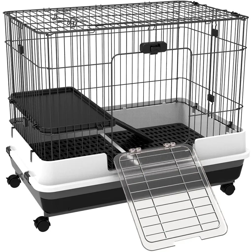 Rabbit cage with wheels