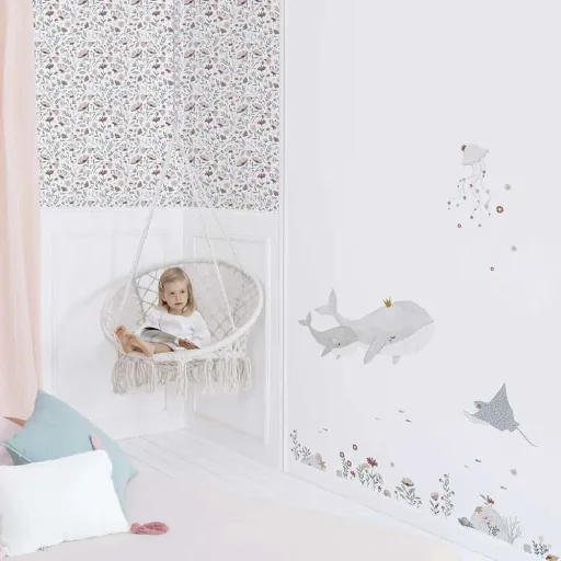 Lilipinso muursticker L familie walvis & vrienden